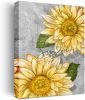 Sunflower Wall Art Bathroom Decor Yellow Flower Canvas Wall Art Sunflower Pictures Wall Decor Floral Prints Painting Framed Artwork for Bedroom Living