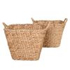 Square Tapered Water Hyacinth Basket, Set of 2