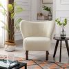 Tufted Side Chair with Solid Wood Legs for Living Room Bedroom