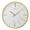 Seiko 16" Carrara Gold & White Glamorous Round Wall Clock, QXA760GLH