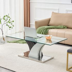 Modern dining table,Tea Table.Coffee Table. Tempered glass countertop, and artistic MDF legs are perfect for hosting dinners, conferences, home, and o