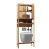 Toilet storage rack, independent bathroom, laundry room, space saving, natural color