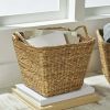 Square Tapered Water Hyacinth Basket, Set of 2