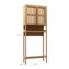 Toilet storage rack, independent bathroom, laundry room, space saving, natural color