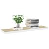 Floating Wall Shelves 4 pcs Oak and White 35.4"x9.3"x1.5" MDF