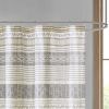 Cotton Stripe Printed Shower Curtain with Tassel