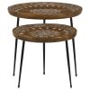 Honey and Black 2-Piece Nesting Table