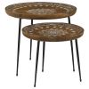 Honey and Black 2-Piece Nesting Table