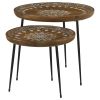 Honey and Black 2-Piece Nesting Table