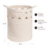 Bohemian Style Cotton Rope Storage Basket for Bedroom, Bathroom and Children's room(Beige)