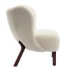 Tufted Side Chair with Solid Wood Legs for Living Room Bedroom