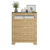 Wood 4 Drawer Dresser for Bedroom, Large Double Dresser with Wide Drawers, Modern Chest of Drawers,Storage Organizer Dresser,Nursery Dresser,for Livin