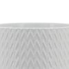 8" CHEVRON PLANTER W/ STAND, WHITE