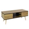 Coffee table, computer table, solid wooden leg support,Accent Furniture Home Decor,Open Storage Shelf suitable Hidden Compartment for living room, din