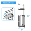 Two stood -standing sanitary paper bracket brackets, toilet paper rolls with shelves, and reserve for bathroom storage, mobile phones, giant rolls, bl