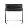 METAL, S/2 20/24" OVAL PLANTERS, BLACK