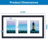 2Pcs Picture Frame 3 Opening Collage Frame 3 5x7IN Photo Black Picture Frame Desktop Wall Mounted Display Frame For Home Decoration