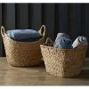 Square Tapered Water Hyacinth Basket, Set of 2