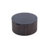 Handmade Round Coffee Table side Table End Table, Fraxinus mandshurica +MDF, Smoky Color, 27.55inch *13.77inch