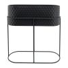 METAL, S/2 20/24" OVAL PLANTERS, BLACK