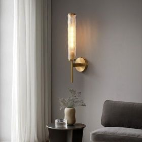 Nordic Glass Long Pole Wall Lamp Light Luxury (Color: Gold)