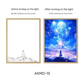 Couple Watch Fireworks Healing Lighting Painting Small Night Lamp Pendulum Painting (Option: AKMD10-Small Size Style 2)