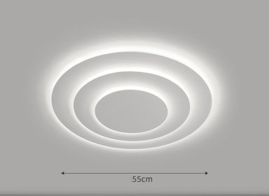 LED Ceiling Lamp In Atmospheric Living Room Is Simple (Option: White light-55cm)