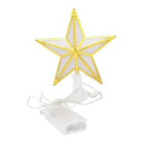 Christmas Lights Tree Top Star Plastic USB Battery Two Functions For Power Supply (Option: 15cm)