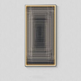 Modern Light Luxury Wall Abstract With Light Hanging Picture (Option: I-60X120CM-Black Frame)