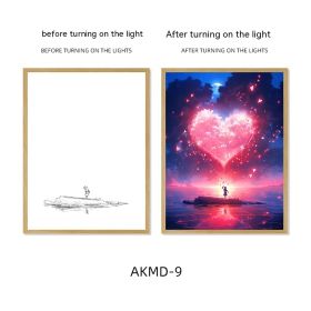 Couple Watch Fireworks Healing Lighting Painting Small Night Lamp Pendulum Painting (Option: AKMD9-Small Size Style 2)