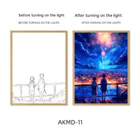 Couple Watch Fireworks Healing Lighting Painting Small Night Lamp Pendulum Painting (Option: AKMD 11-Large Style 2)