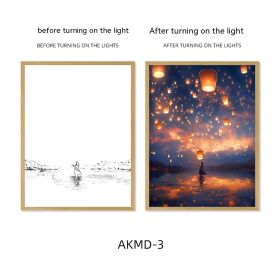 Couple Watch Fireworks Healing Lighting Painting Small Night Lamp Pendulum Painting (Option: AKMD3-Large Style 2)