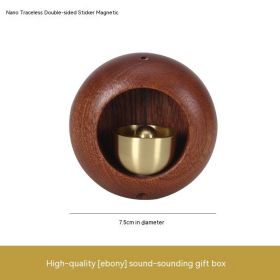 Wooden Doorbell Dopamine Wind Chime Black Walnut (Option: Luxury Ebony-7.5x7.5x3.5cm)