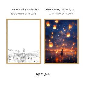 Couple Watch Fireworks Healing Lighting Painting Small Night Lamp Pendulum Painting (Option: AKMD 10-Small Size Style 2)