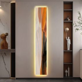 Abstract Entryway Decorative Painting Led Ambient Sense Light (Option: Colour border D-Crystal porcelain craft crysta-120x20)