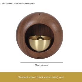 Wooden Doorbell Dopamine Wind Chime Black Walnut (Option: Standard Black Walnut Colors-7.5x7.5x3.5cm)