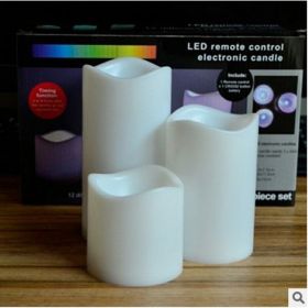 Creative Remote Control Candle Lamp 18 Key Timing (Option: Threepiece white shell)