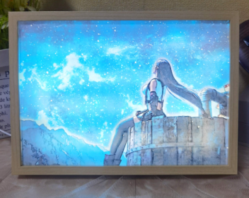 Background Wall Decoration Painting Charging Remote Control Luminous Painting (Option: Starry sky-7inch charging touch)