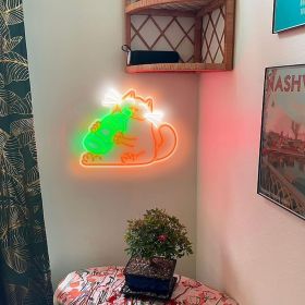 Led Decorative Neon Light Bedroom Atmosphere (Option: Cat)