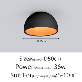 Minimal Bedroom Lamp Is Simple And Modern (Option: Stepless dimming-Aflat open Black50cm)