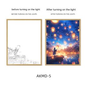 Couple Watch Fireworks Healing Lighting Painting Small Night Lamp Pendulum Painting (Option: AKMD5-Small Size Style 2)