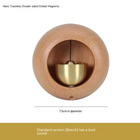 Wooden Doorbell Dopamine Wind Chime Black Walnut (Option: Standard Edition Beech-7.5x7.5x3.5cm)