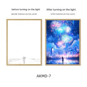 Couple Watch Fireworks Healing Lighting Painting Small Night Lamp Pendulum Painting (Option: AKMD7-Small Size Style 1)