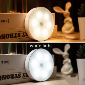 Intelligent Human Body Infrared Induction Night Light LED Charging Magnetic Suction (Option: White light-5W without switch-USB)