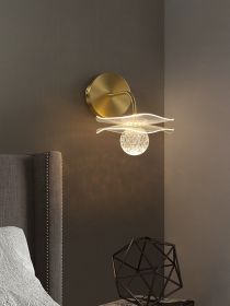 Light Luxury Bedroom Led Bedside Lamp (Option: Three Colors-Gold)