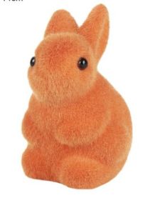 Easter Egg Gift Simulation Flocking Rabbit Garden Decoration Ornaments (Option: Brown Bunny)