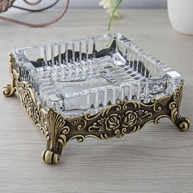 Retro Affordable Luxury Glass Ashtray (Option: Bronze)