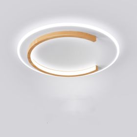 Log Ceiling Led Light Round Bedroom (Option: White light-B)