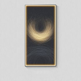 Modern Light Luxury Wall Abstract With Light Hanging Picture (Option: C-60X120CM-Black Frame)