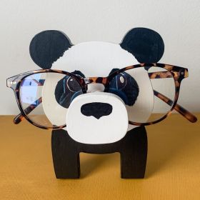 1pc Pet Glasses Stand; Wooden Eyeglass Holder Display Stand; Creative Animal Glasses Holder For Desktop Accessory; Home Office Desk Decor (Style: Panda)